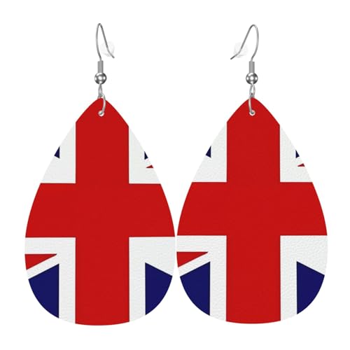 Leder-Tropfen-Ohrringe für Damen, UK-Flagge, leicht, hängender Ohrringe, Modeschmuck, Geschenk Leder-Tropfen-Ohrringe für Damen, UK-Flagge, leicht, hängender Ohrringe, Modeschmuck, Geschenk von LiuMng