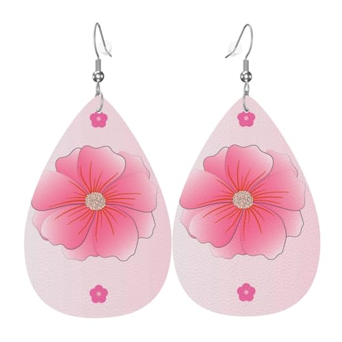 Leder-Tropfen-Ohrringe für Damen, blühende Nelken, leicht, hängende Ohrringe, Modeschmuck, Geschenk von LiuMng