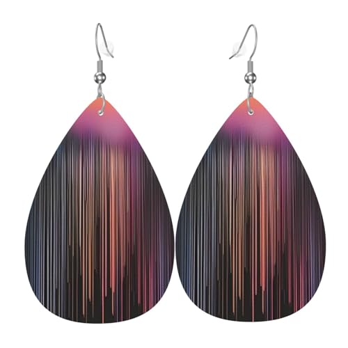 Leder-Tropfen-Ohrringe für Damen, bunter Regenbogen-Regendruck, leicht, Modeschmuck, Geschenk Leder-Tropfen-Ohrringe für Damen, bunter Regenbogen-Regendruck, leicht, Modeschmuck, Geschenk von LiuMng