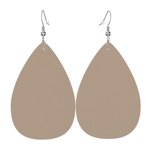 Leder-Tropfen-Ohrringe für Damen, einfarbig, hellbrauner Druck, leicht, hängender Ohrringe, Modeschmuck, Geschenk Leder-Tropfen-Ohrringe für Damen, einfarbig, hellbrauner Druck, leicht, hängender Ohrringe, Modeschmuck, Geschenk von LiuMng