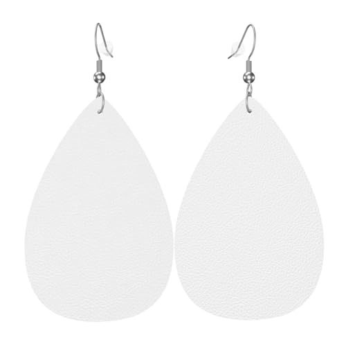 Leder-Tropfen-Ohrringe für Damen, einfarbig, weißer Druck, leicht, Modeschmuck, Geschenk Leder-Tropfen-Ohrringe für Damen, einfarbig, weißer Druck, leicht, Modeschmuck, Geschenk von LiuMng