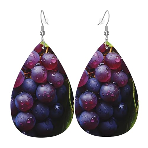 Leder-Tropfen-Ohrringe für Damen, frische Trauben, leicht, baumelnde Ohrringe, Modeschmuck, Geschenk Leder-Tropfen-Ohrringe für Damen, frische Trauben, leicht, baumelnde Ohrringe, Modeschmuck, Geschenk von LiuMng