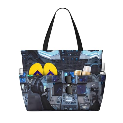 LiuMng Strandtasche mit großem Fassungsvermögen, bedruckt, wasserdichte Reisetasche, Kabine der Zukunft, Tragetasche mit mehreren Taschen, für Urlaub, Fitnessstudio, Damen, Schwarz, Einheitsgröße LiuMng Strandtasche mit großem Fassungsvermögen, bedruckt, wasserdichte Reisetasche, Kabine der Zukunft, Tragetasche mit mehreren Taschen, für Urlaub, Fitnessstudio, Damen, Schwarz, Einheitsgröße von LiuMng