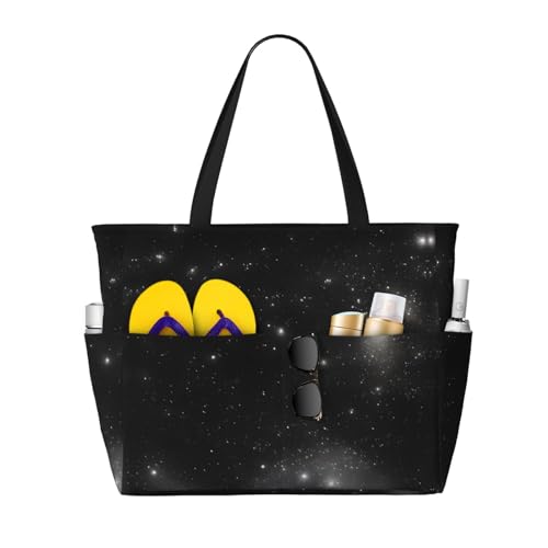 LiuMng Strandtasche mit großem Fassungsvermögen, bedruckt, wasserdichte Reisetasche, schwarz-weiße Galaxie, Tragetasche mit mehreren Taschen, für Urlaub, Fitnessstudio, Damen, Schwarz, Einheitsgröße LiuMng Strandtasche mit großem Fassungsvermögen, bedruckt, wasserdichte Reisetasche, schwarz-weiße Galaxie, Tragetasche mit mehreren Taschen, für Urlaub, Fitnessstudio, Damen, Schwarz, Einheitsgröße von LiuMng