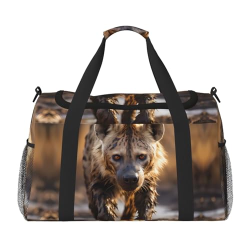 Lone Hyena Print Große Handreisetasche, wasserdichte Tragetasche für Damen, Seesack, Sport, Fitnessstudio für Herren Lone Hyena Print Große Handreisetasche, wasserdichte Tragetasche für Damen, Seesack, Sport, Fitnessstudio für Herren von LiuMng