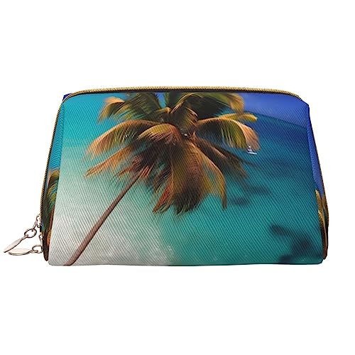 Make-up-Tasche für Damen, Karibikinseln, großes Fassungsvermögen, Reise-Kosmetiktasche, PU-Leder, Reißverschluss, tragbar, weit geöffnet, Organizer Make-up-Tasche für Damen, Karibikinseln, großes Fassungsvermögen, Reise-Kosmetiktasche, PU-Leder, Reißverschluss, tragbar, weit geöffnet, Organizer von LiuMng