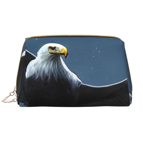 Make-up-Tasche für Damen, Motiv: Adler unter den Sternen, großes Fassungsvermögen, Reise-Kosmetiktasche, PU-Leder, mit Reißverschluss, tragbar, weit geöffneter Organizer Make-up-Tasche für Damen, Motiv: Adler unter den Sternen, großes Fassungsvermögen, Reise-Kosmetiktasche, PU-Leder, mit Reißverschluss, tragbar, weit geöffneter Organizer von LiuMng