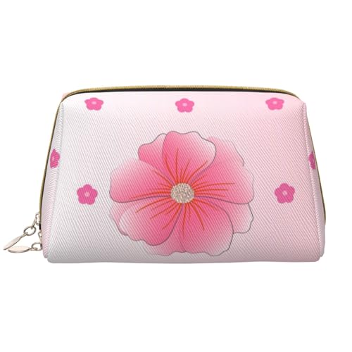 Make-up-Tasche für Damen, Motiv: Blühende Nelken, großes Fassungsvermögen, Reise-Kosmetiktasche, PU-Leder, mit Reißverschluss, tragbar, weit geöffneter Organizer von LiuMng