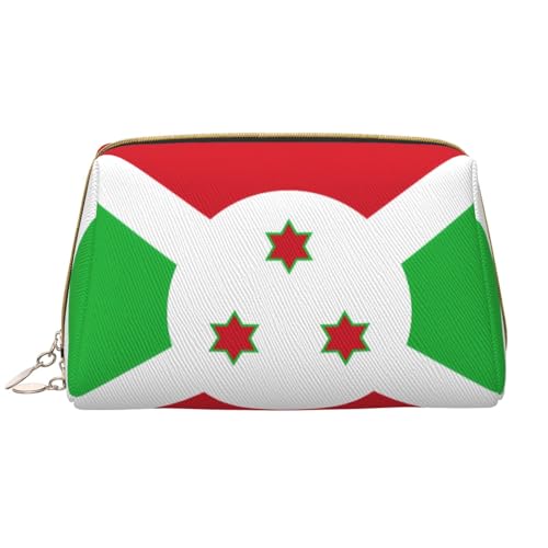 Make-up-Tasche für Damen, Motiv: Flagge von Burundi, großes Fassungsvermögen, Reise-Kosmetiktasche, PU-Leder, mit Reißverschluss, tragbar, weit geöffneter Organizer Make-up-Tasche für Damen, Motiv: Flagge von Burundi, großes Fassungsvermögen, Reise-Kosmetiktasche, PU-Leder, mit Reißverschluss, tragbar, weit geöffneter Organizer von LiuMng