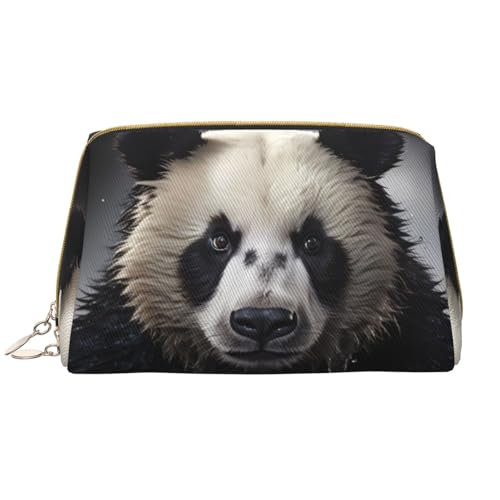Make-up-Tasche für Damen, Motiv: Panda im Wasser, großes Fassungsvermögen, Reise-Kosmetiktasche, PU-Leder, mit Reißverschluss, tragbar, weit geöffneter Organizer Make-up-Tasche für Damen, Motiv: Panda im Wasser, großes Fassungsvermögen, Reise-Kosmetiktasche, PU-Leder, mit Reißverschluss, tragbar, weit geöffneter Organizer von LiuMng