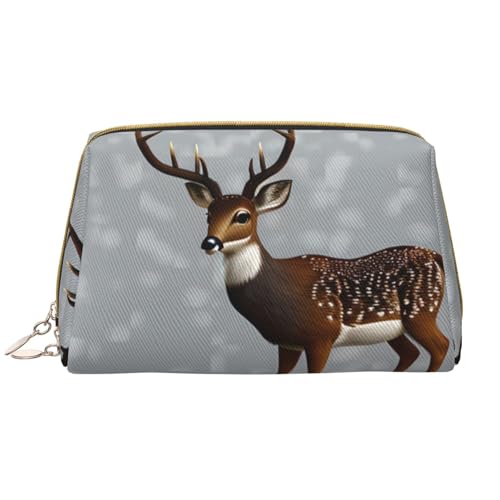 Make-up-Tasche für Damen, große Kapazität, Reise-Kosmetiktasche, PU-Leder, Reißverschluss, tragbar, weit offen, Grau Make-up-Tasche für Damen, große Kapazität, Reise-Kosmetiktasche, PU-Leder, Reißverschluss, tragbar, weit offen, Grau von LiuMng