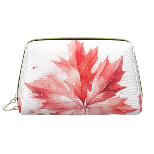 Make-up-Tasche für Damen, großes Fassungsvermögen, Reise-Kosmetiktasche, PU-Leder, mit Reißverschluss, tragbar, weit offen, Rot Make-up-Tasche für Damen, großes Fassungsvermögen, Reise-Kosmetiktasche, PU-Leder, mit Reißverschluss, tragbar, weit offen, Rot von LiuMng