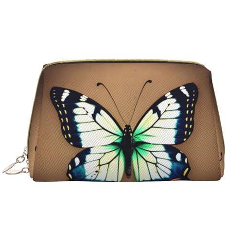 Make-up-Tasche für Damen, niedlicher kleiner Schmetterling, großes Fassungsvermögen, Reise-Kosmetiktasche, PU-Leder, Reißverschluss, tragbar, weit geöffnet, Organizer Make-up-Tasche für Damen, niedlicher kleiner Schmetterling, großes Fassungsvermögen, Reise-Kosmetiktasche, PU-Leder, Reißverschluss, tragbar, weit geöffnet, Organizer von LiuMng