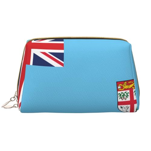 Make-up-Tasche für Damen mit Fidschi-Flagge, großes Fassungsvermögen, Reise-Kosmetiktasche, PU-Leder, mit Reißverschluss, tragbar, weit geöffneter Organizer Make-up-Tasche für Damen mit Fidschi-Flagge, großes Fassungsvermögen, Reise-Kosmetiktasche, PU-Leder, mit Reißverschluss, tragbar, weit geöffneter Organizer von LiuMng