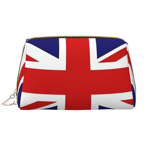 Make-up-Tasche mit britischer Flagge, großes Fassungsvermögen, Reise-Kosmetiktasche, PU-Leder, mit Reißverschluss, tragbar, weit geöffneter Organizer Make-up-Tasche mit britischer Flagge, großes Fassungsvermögen, Reise-Kosmetiktasche, PU-Leder, mit Reißverschluss, tragbar, weit geöffneter Organizer von LiuMng