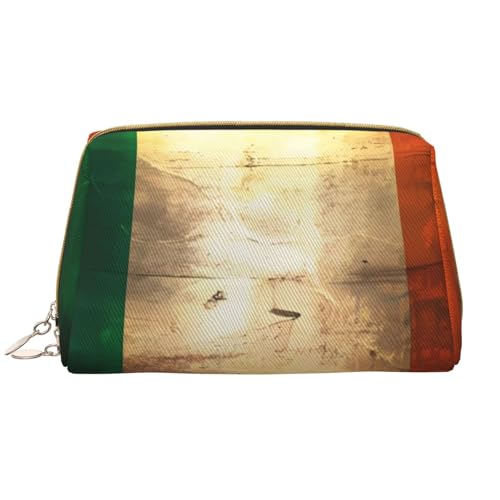 Make-up-Tasche mit irischer Flagge im Retro-Stil für Damen, großes Fassungsvermögen, Reise-Kosmetiktasche, PU-Leder, mit Reißverschluss, tragbar, weit geöffneter Organizer Make-up-Tasche mit irischer Flagge im Retro-Stil für Damen, großes Fassungsvermögen, Reise-Kosmetiktasche, PU-Leder, mit Reißverschluss, tragbar, weit geöffneter Organizer von LiuMng