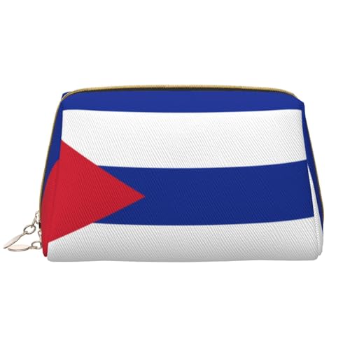 Make-up-Tasche mit kubanischer Flagge, großes Fassungsvermögen, Reise-Kosmetiktasche, PU-Leder, mit Reißverschluss, tragbar, weit geöffneter Organizer Make-up-Tasche mit kubanischer Flagge, großes Fassungsvermögen, Reise-Kosmetiktasche, PU-Leder, mit Reißverschluss, tragbar, weit geöffneter Organizer von LiuMng