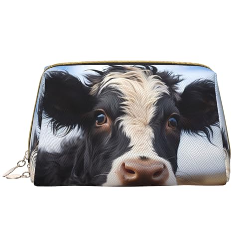 Make-up-Tasche mit niedlichem Kuh-Design, großes Fassungsvermögen, Reise-Kosmetiktasche, PU-Leder, mit Reißverschluss, tragbar, weit geöffneter Organizer Make-up-Tasche mit niedlichem Kuh-Design, großes Fassungsvermögen, Reise-Kosmetiktasche, PU-Leder, mit Reißverschluss, tragbar, weit geöffneter Organizer von LiuMng