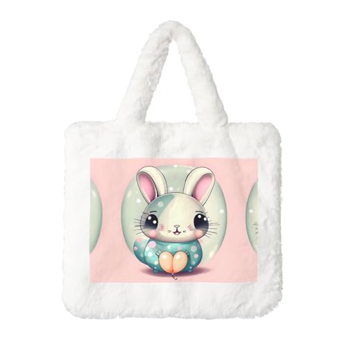 Rosa Cartoon-Hasen-Plüsch-Handtasche: flauschige Damen-Umhängetasche, Herbst/Winter, Umhängetasche, Münztasche, Geldbörse Rosa Cartoon-Hasen-Plüsch-Handtasche: flauschige Damen-Umhängetasche, Herbst/Winter, Umhängetasche, Münztasche, Geldbörse von LiuMng