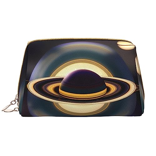 Schöne Saturn-Make-up-Tasche für Damen, großes Fassungsvermögen, Reise-Kosmetiktasche, PU-Leder, Reißverschluss, tragbar, weit geöffneter Organizer Schöne Saturn-Make-up-Tasche für Damen, großes Fassungsvermögen, Reise-Kosmetiktasche, PU-Leder, Reißverschluss, tragbar, weit geöffneter Organizer von LiuMng