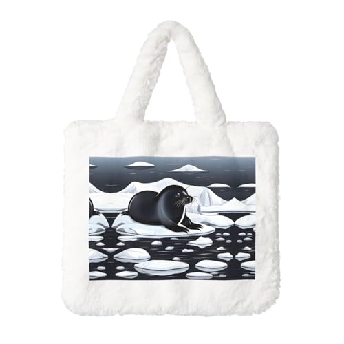 Seals on Ice Plüsch-Handtasche: flauschige Damen-Umhängetasche, Herbst/Winter, Umhängetasche, Münztasche, Geldbörse Seals on Ice Plüsch-Handtasche: flauschige Damen-Umhängetasche, Herbst/Winter, Umhängetasche, Münztasche, Geldbörse von LiuMng