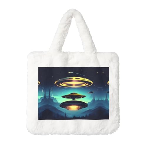 Spacecraft Descend Plüsch-Handtasche: flauschige Damen-Umhängetasche, Herbst/Winter, Umhängetasche, Münztasche, Geldbörse Spacecraft Descend Plüsch-Handtasche: flauschige Damen-Umhängetasche, Herbst/Winter, Umhängetasche, Münztasche, Geldbörse von LiuMng