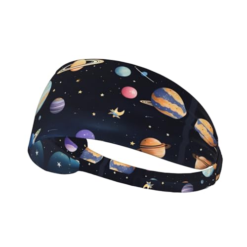 Sport-Stirnbänder für Damen und Herren – Saturn Jupiter Erddruck Kopfband / elastische Schweißhaarbänder für Workout und Laufen Sport-Stirnbänder für Damen und Herren – Saturn Jupiter Erddruck Kopfband / elastische Schweißhaarbänder für Workout und Laufen von LiuMng