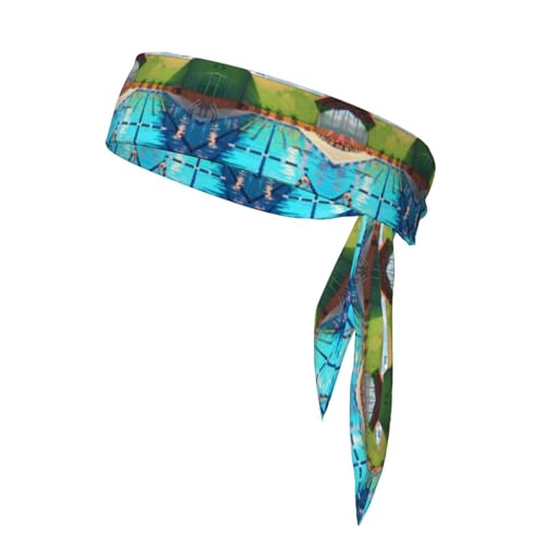 Stylische und bequeme Sport-Bandanas mit Flamingo und Schwimmbad, Unisex, Workout-Haarband für sportliche Aktivitäten Stylische und bequeme Sport-Bandanas mit Flamingo und Schwimmbad, Unisex, Workout-Haarband für sportliche Aktivitäten von LiuMng