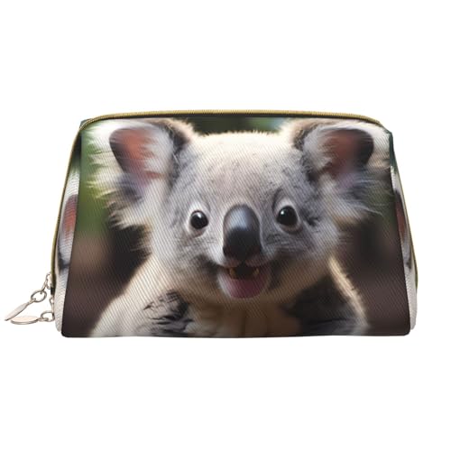 Süße Koala-Make-up-Tasche für Damen, großes Fassungsvermögen, Reise-Kosmetiktasche, PU-Leder, mit Reißverschluss, tragbar, weit geöffneter Organizer Süße Koala-Make-up-Tasche für Damen, großes Fassungsvermögen, Reise-Kosmetiktasche, PU-Leder, mit Reißverschluss, tragbar, weit geöffneter Organizer von LiuMng