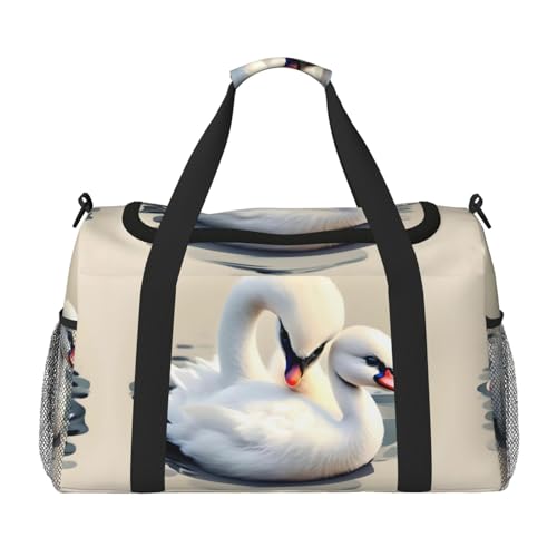 Süße kleine Schwanen-Druck, große Handreisetasche, wasserdichte Tragetasche für Damen, Seesack, Sport, Fitnessstudio für Herren Süße kleine Schwanen-Druck, große Handreisetasche, wasserdichte Tragetasche für Damen, Seesack, Sport, Fitnessstudio für Herren von LiuMng