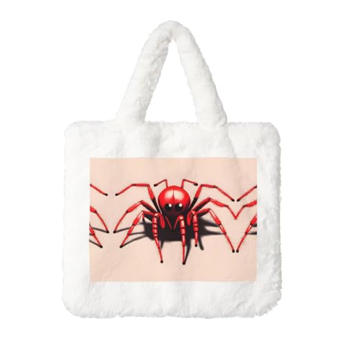 Süße kleine rote Spinne Plüsch-Handtasche: flauschige Damen-Umhängetasche, Herbst/Winter, Umhängetasche, Münztasche, Geldbörse Süße kleine rote Spinne Plüsch-Handtasche: flauschige Damen-Umhängetasche, Herbst/Winter, Umhängetasche, Münztasche, Geldbörse von LiuMng