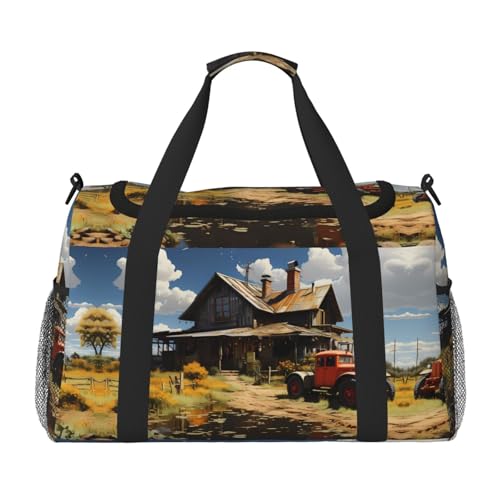 Texas Farm Traktor Print Große Hand Reisetasche Wasserdichte Tote Handtasche für Frauen Seesack Sport Gym für Herren Texas Farm Traktor Print Große Hand Reisetasche Wasserdichte Tote Handtasche für Frauen Seesack Sport Gym für Herren von LiuMng