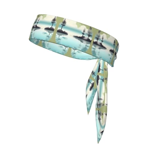 Tranquil Lakes Stylische und bequeme Sport-Bandanas mit Kopfband, Unisex, Workout-Haarband für sportliche Aktivitäten Tranquil Lakes Stylische und bequeme Sport-Bandanas mit Kopfband, Unisex, Workout-Haarband für sportliche Aktivitäten von LiuMng