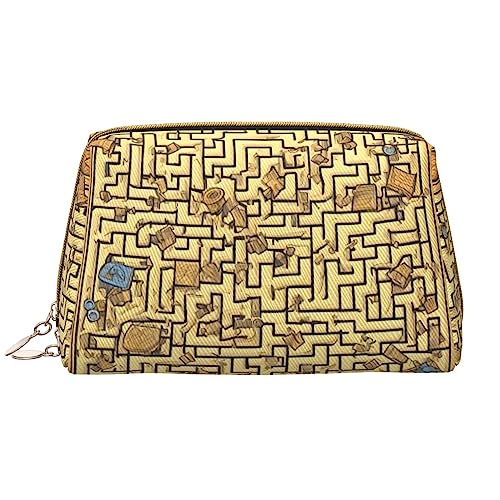 Treasure Maze Make-up-Tasche für Damen, großes Fassungsvermögen, Reise-Kosmetiktasche, PU-Leder, Reißverschluss, tragbar, weit offen, weiß, Einheitsgröße Treasure Maze Make-up-Tasche für Damen, großes Fassungsvermögen, Reise-Kosmetiktasche, PU-Leder, Reißverschluss, tragbar, weit offen, weiß, Einheitsgröße von LiuMng