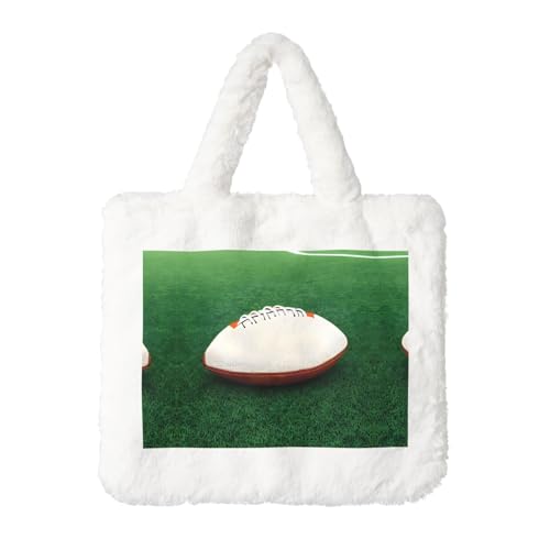 Weiße Rugbyball-Plüsch-Handtasche: flauschige Damen-Umhängetasche, Herbst/Winter, Umhängetasche, Münztasche Weiße Rugbyball-Plüsch-Handtasche: flauschige Damen-Umhängetasche, Herbst/Winter, Umhängetasche, Münztasche von LiuMng