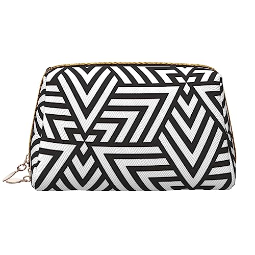 printidea Make-up-Tasche für Damen, großes Fassungsvermögen, Reise-Kosmetiktasche, PU-Leder, Reißverschluss, tragbar, weit geöffneter Organizer von LiuMng