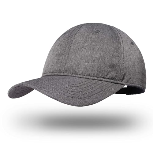 LiuSuper XXL Oversized Plain Baseball Cap für Damen & Herren Große Köpfe Verstellbar Unisex Low Profile Trucker Hat Dad Hat One Size, Schwarz und Grau, Einheitsgr��e von LiuSuper