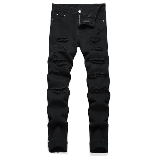 Liuhond Herren-Jeans, gerader Schnitt, gerader Schnitt, gewaschene Denim-Jeans, 33810 Schwarz, 48 Liuhond Herren-Jeans, gerader Schnitt, gerader Schnitt, gewaschene Denim-Jeans, 33810 Schwarz, 48 von Liuhond