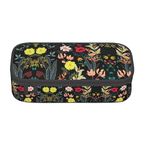 Liulannq Buntes Boho-Blumenmuster, großes Fassungsvermögen, Schreibwaren-Stifttasche von Liulannq
