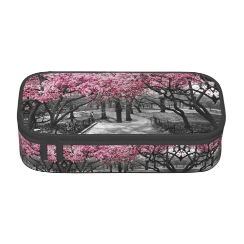 Liulannq Cherry Blossoms Park Federmäppchen, großes Fassungsvermögen, für Schreibwaren von Liulannq