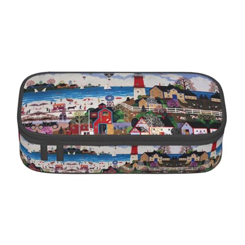 Liulannq Coastal Leuchtturm großes Fach für Schreibwaren und Stifte von Liulannq