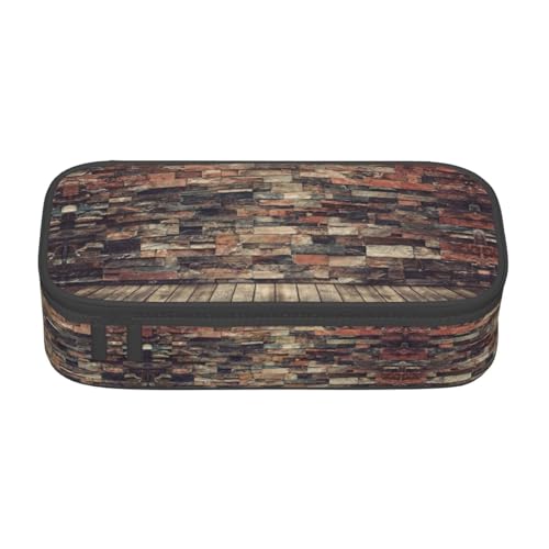 Liulannq Federmäppchen mit großem Fach für Schreibwaren und Stifte mit Ziegelwänden von Liulannq