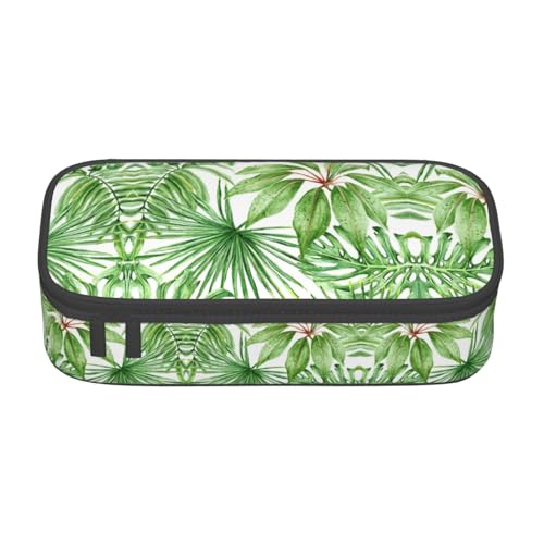 Liulannq Federmäppchen mit tropischen Palmenblättern, großes Fassungsvermögen, Schreibwaren-Stift von Liulannq