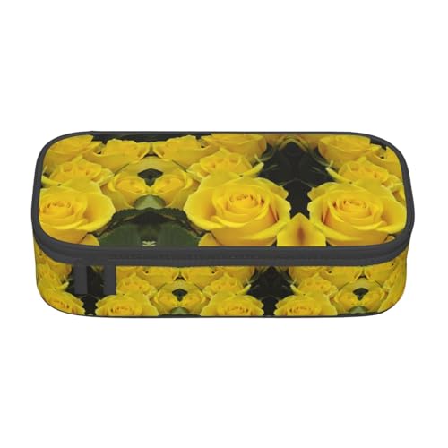 Liulannq Gelbe Rosen großes Fach für Schreibwaren und Stifte von Liulannq
