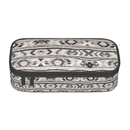Liulannq Graues Tribal-Schreibwaren-Federmäppchen mit großem Fassungsvermögen von Liulannq