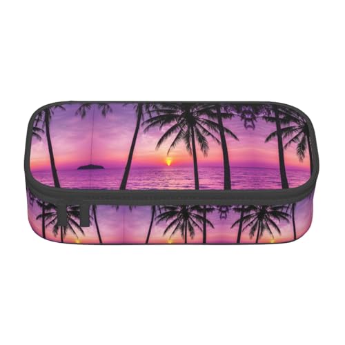 Liulannq Palme Sonnenuntergang großes Fach Schreibwaren Stiftetasche von Liulannq