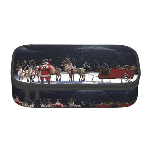Liulannq Stifte-Tasche mit großem Fach für Schreibwaren, Weihnachtsabend von Liulannq
