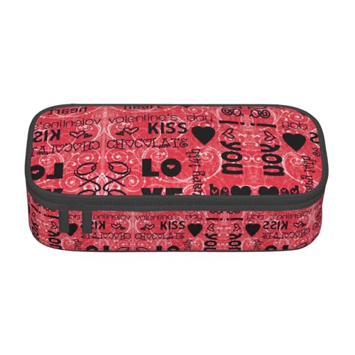 Liulannq Stifte-Tasche mit großem Fassungsvermögen, zum Valentinstag, für Schreibwaren von Liulannq