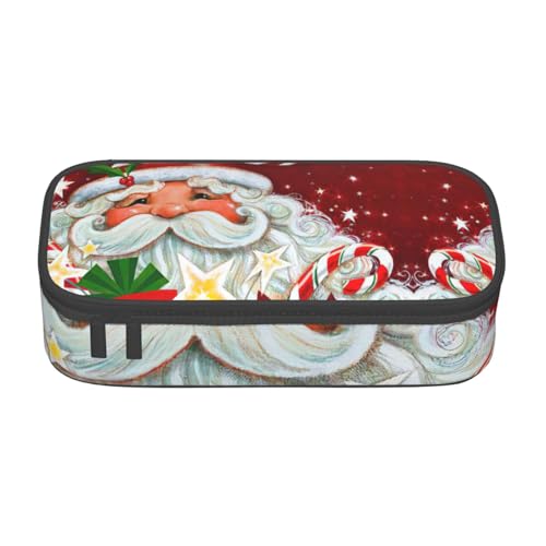 Santa Claus1 Large Capacity Compartment Stationery Pen Bag von Liulannq
