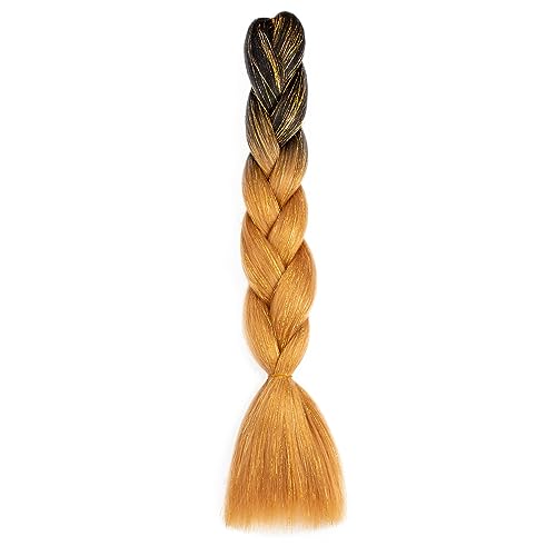 24 Zoll synthetische Ombre Glitter Jumbo Zöpfe Extensions funkeln Regenbogen Flechten Haar for Frauen DIY Frisur(H21) von LiuliuBull